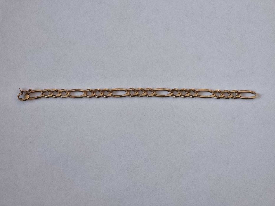 Bratara aur 16 grame / 14K / model classic Italian Figaro, SUPERBA!