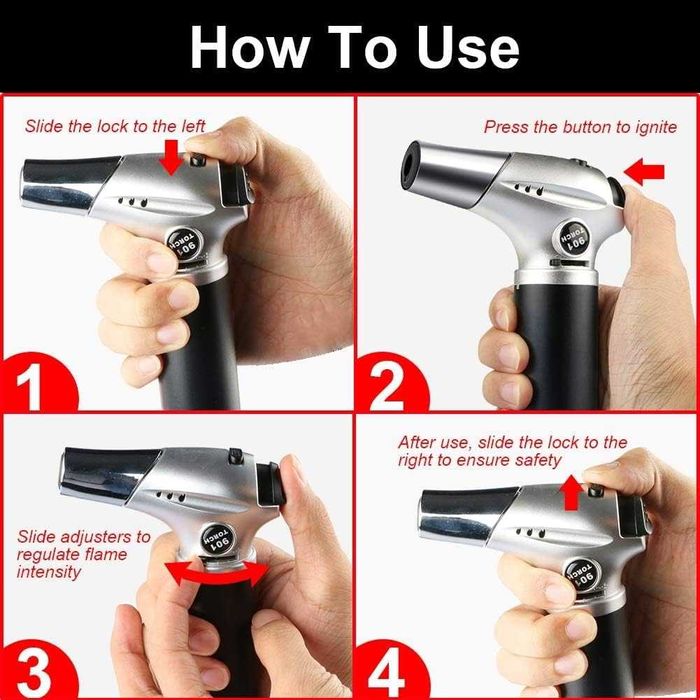 Tencoz  домашна кухненска горелка с регулируем пламък и заключване