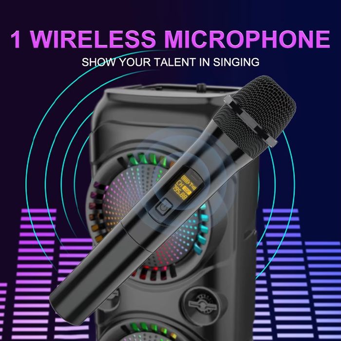 Boxa portabila cu bluetooth si microfon wireless 66cm noi sigilate !!!