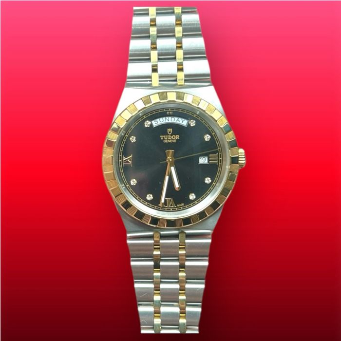 TUDOR ROYAL 41mm solid gold and diamond 90th мъжки часовник