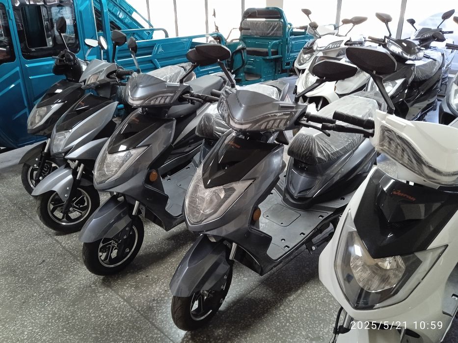 Скутерлар електра 380$ тезлик 55 км.зарятка 60-70км.