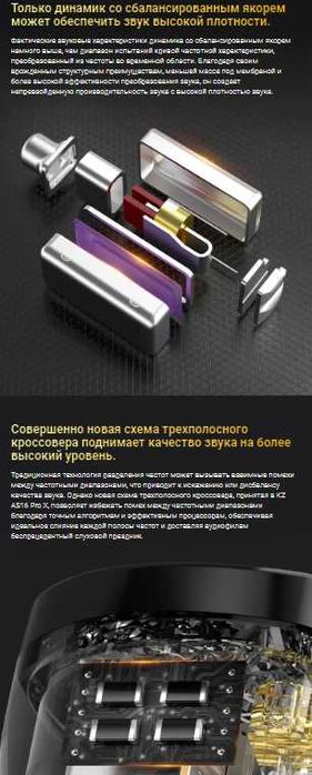 Новые запечатанные проводные наушники KZ AS16 Pro X