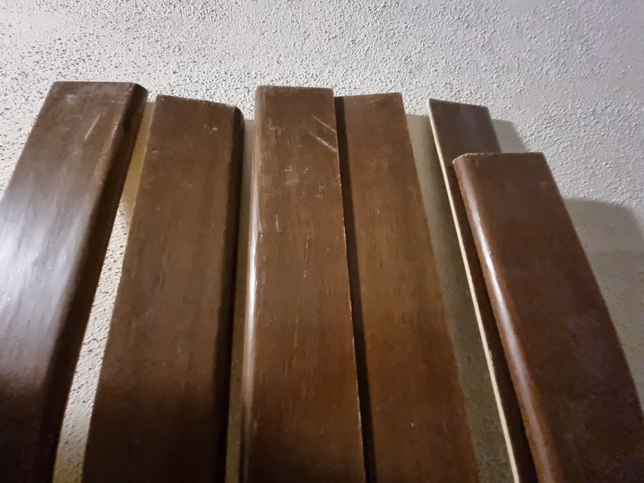 Перваз за под МДФ, 6см, цвят венге (тъмно кафяв дървесен)