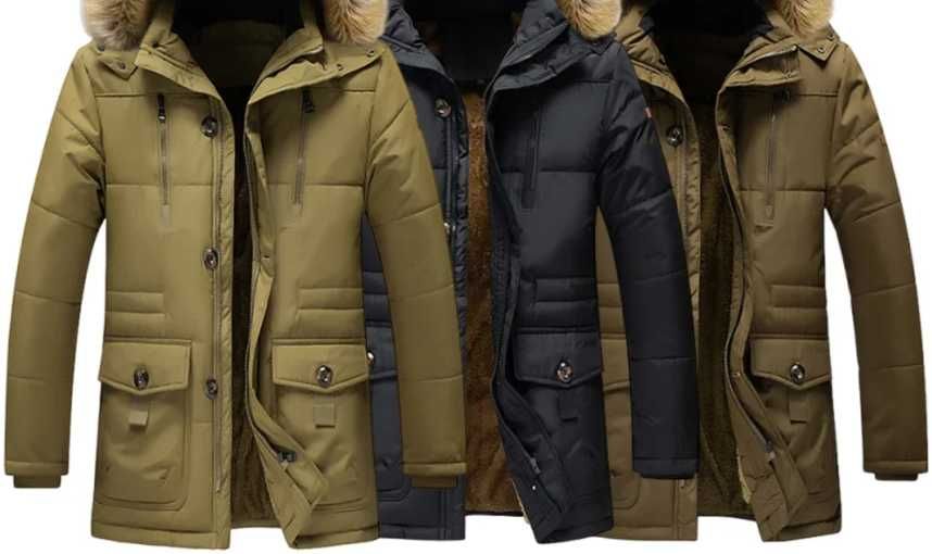 Новые мужские зимние куртки с капюшоном размер 48 - 62 до 135кг 4 цвет