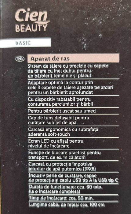 Aparat de ras Cien, nou