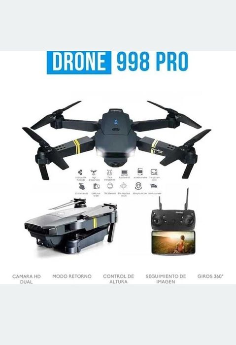 ЧИСТО НОВ Дрон 998 Pro – Сгъваем, HD Камера, Пълен комплект