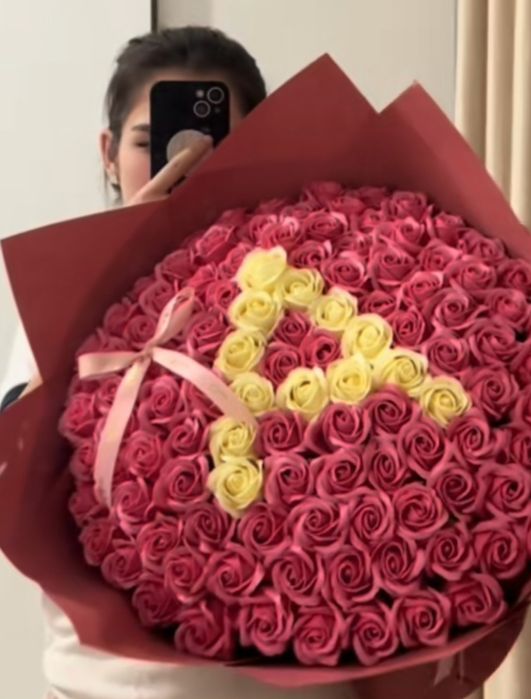 51роза,101роза, сердце из роз,букеты