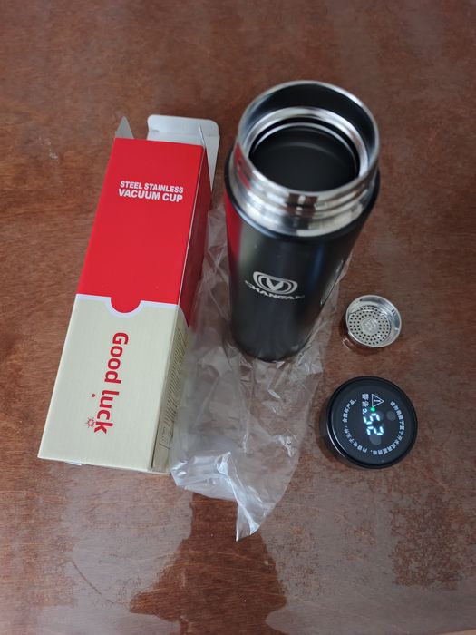 Термо кружка с индикацией температуры.