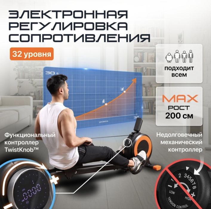 Гребной тренажер Genau RW300-S