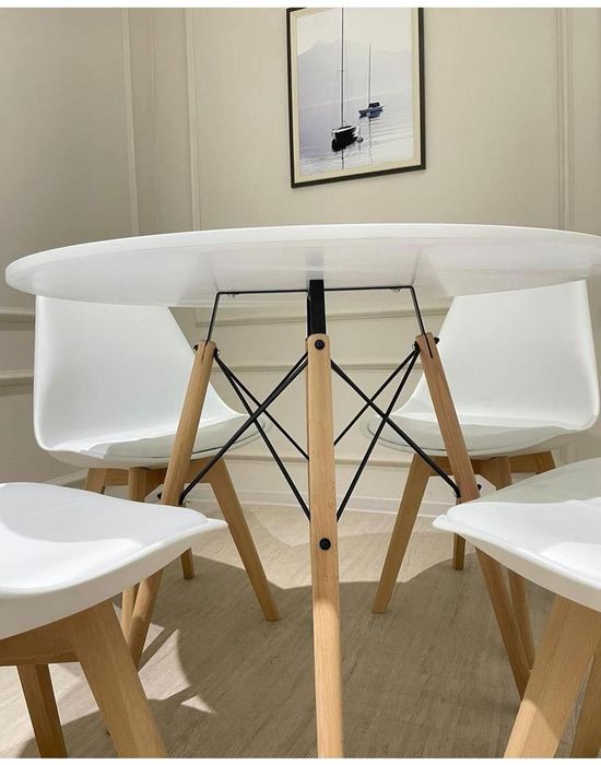 Стол Белый МДФ 100*100