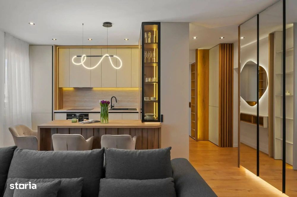 Bloc finalizat, 3 camere lux, 2 bai, laundry room + terasa 56 mp!