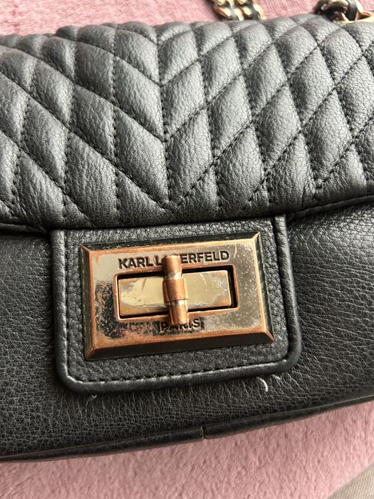 Кожена чанта Karl Lagerfeld