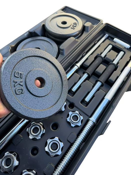 Комплект дъмбели и лост 50 кг