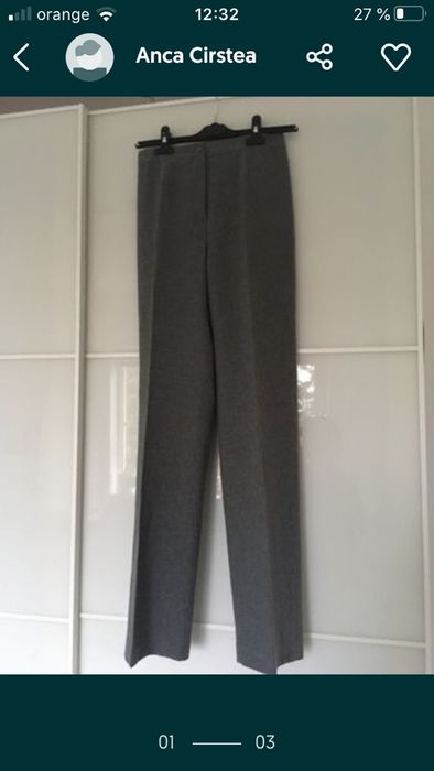 pantaloni dama, gri