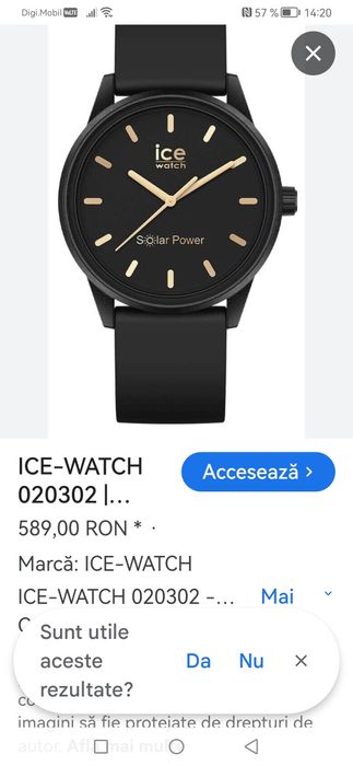 Ceas ICE Solar Power 40 mm Nou-Nepurtat!