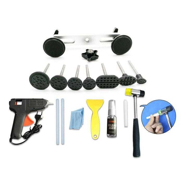 Комплект за изправяне на вдлъбнатини по колата, с обратнен чук