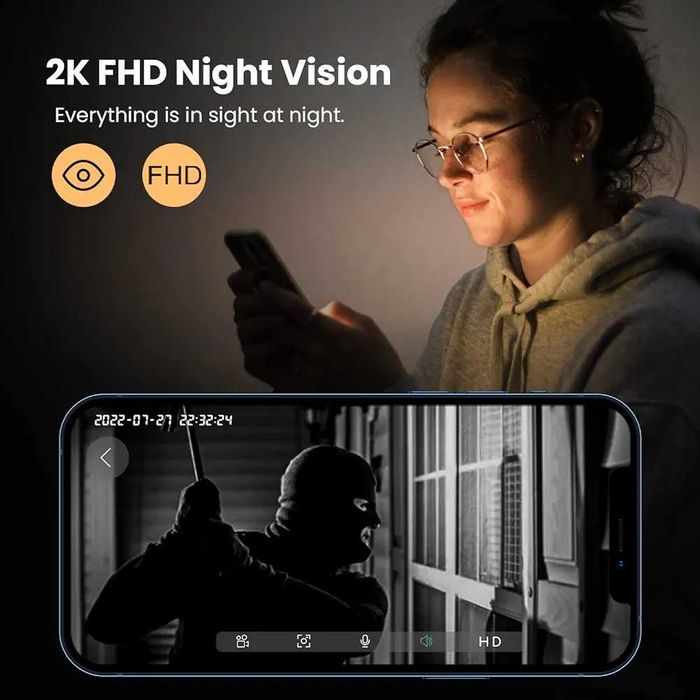 Sonerie inteligenta video wireless 2K HD Boifun IP66 card SD Sigilat !