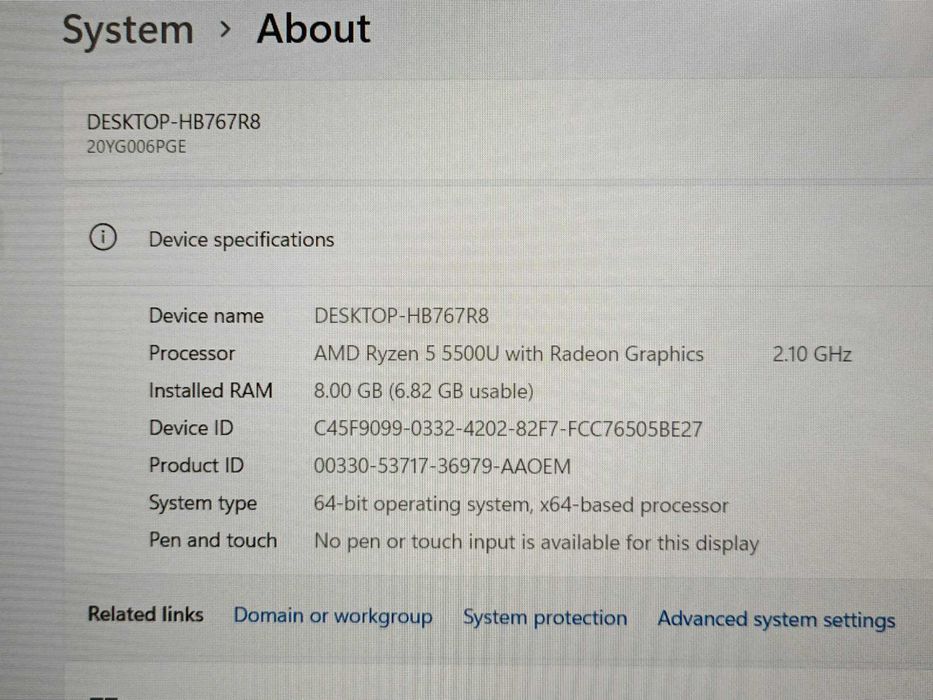 Lenovo ThinkPad E15, AMD Ryzen 5 5500U