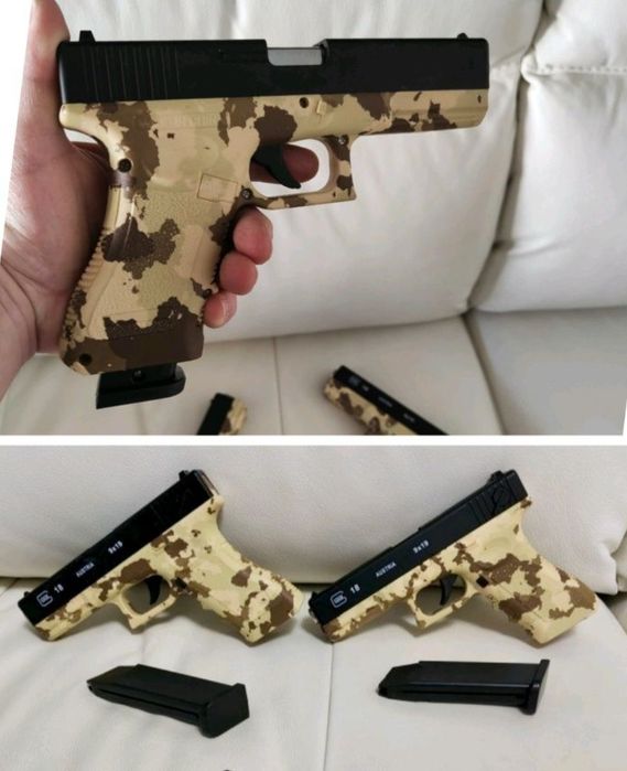 Pistol Glock 18 Austria include 500bile plastic abs ( Pistol copii cu bile) Construcție solidă Abs și Aluminiu