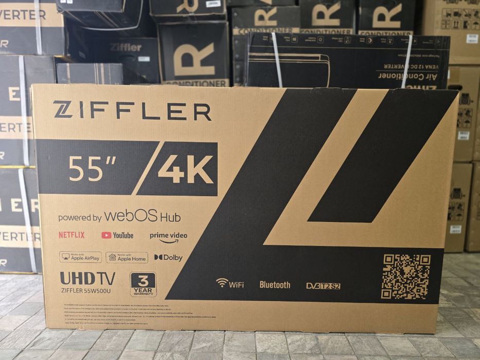 Телевизор Ziffler 55/65 4K QLED Webos Hub