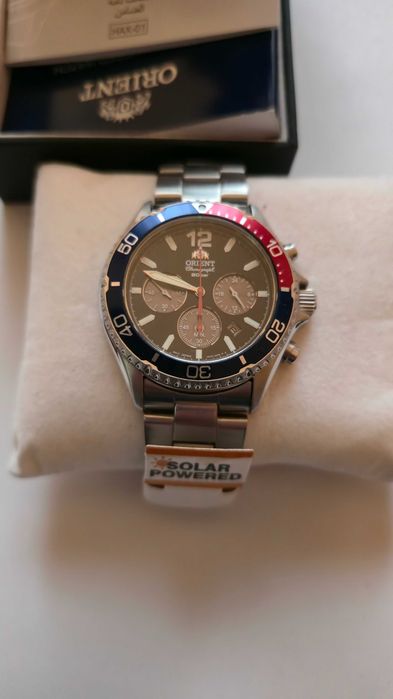 Vand Orient Sports Chronograph Solar RA-TX0201L10B stare ff buna.
