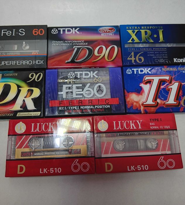Caseta audio LUCKY,AGFA, Konica, Fuji și TDK noi sigilate anii 80/90
