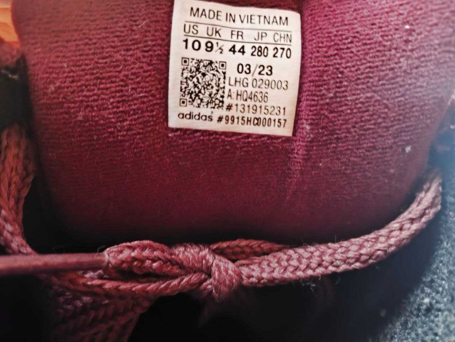 Adidas Campus Collegiate бордового цвета