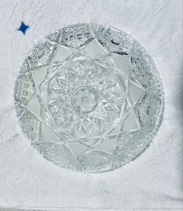 Хрусталь СССР, салатнкик , конфетница , с резным декором