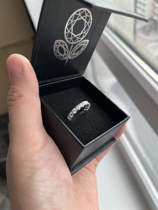 Кольцо ЭПЛ обручальное с бриллиантами