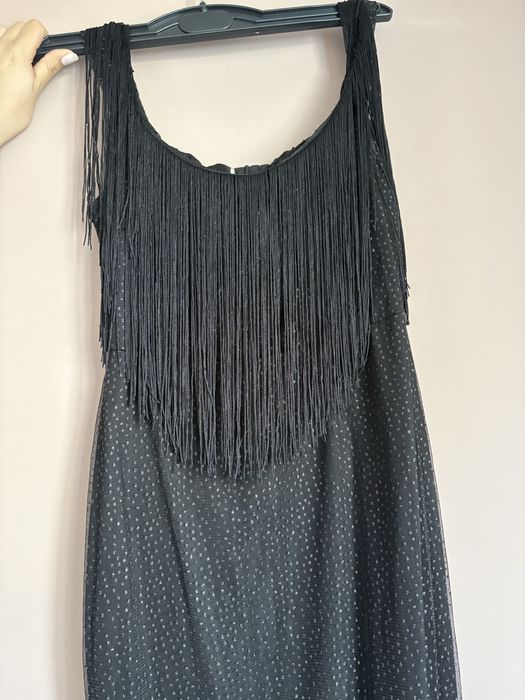 Черна дълга рокля