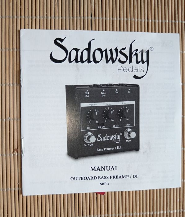 Продавам  бас pre amp SADOWSKY  SBP 1