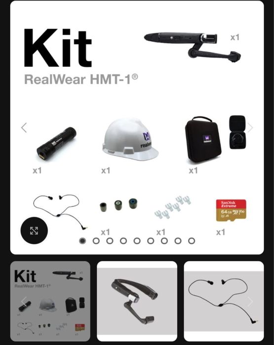 MDM vinde: Kit RealWear HMT-1, tableta/computer portabil