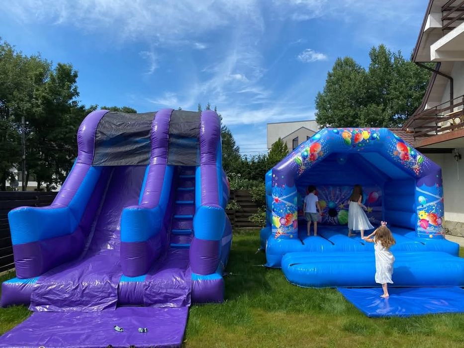 Castel gonflabil cu lumini disco şi sistem audio prin bluetooth