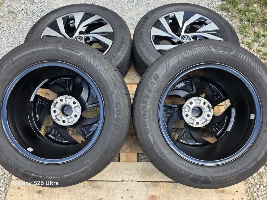 Лети джанти 16ки 5х112 VW + летни гуми 215/60/16 GoodYear