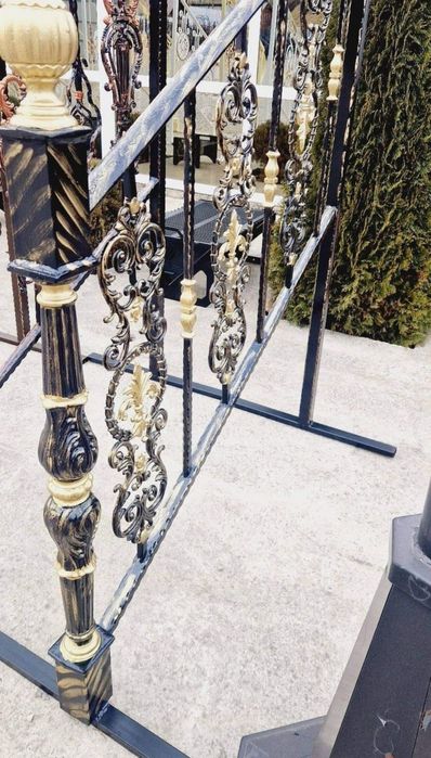 Balustrada din fier forjat brut turnat