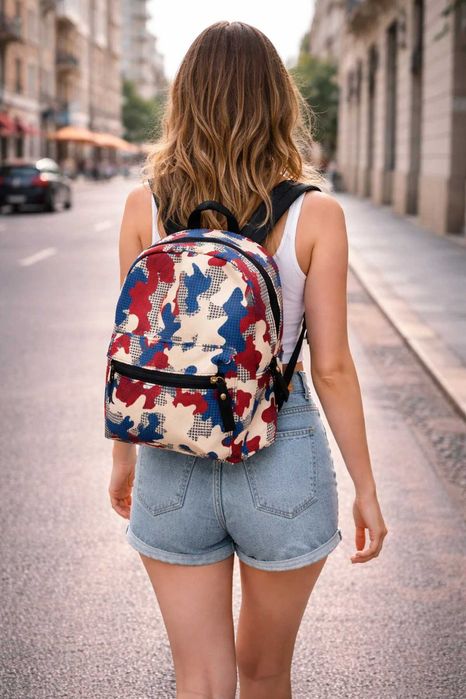 Lichidare stoc! Rucsac casual dama din piele ecologica, cu buzunar frontal, 32 cm