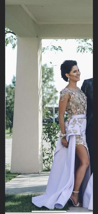 Rochie de seara lunga cu trena detașabilă