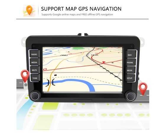 Navigatie 4GB RAM Android Carplay 64GB ROM GPS WiFi Bluetooth Octa-Core VW Passat Golf Polo Jetta Sharan Skoda Seat Android 15, Plug&Play