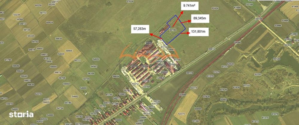 Teren intravilan pentru Hale in Iclod 9.741m², 20€ m²
