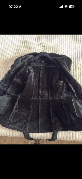 Cojoc blana piele si blana naturala 36 Negru