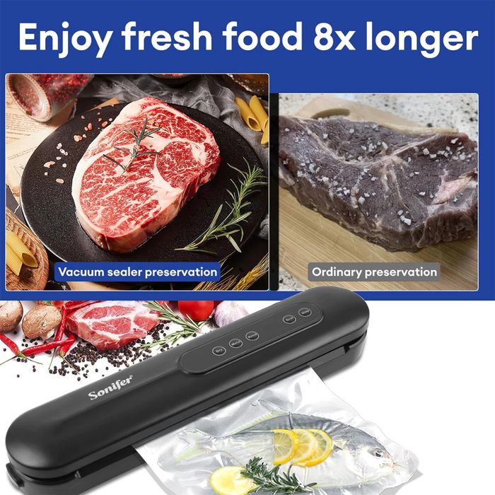 Вакуумный упаковщик, Sonifer SF-1511, в комплекте 10 рифлёных пакетико