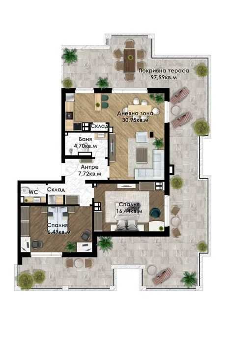 Продава се Тристаен апартамент в Пловдив, Остромила - 209 кв.м за 664 €/кв.м - Снимка #9