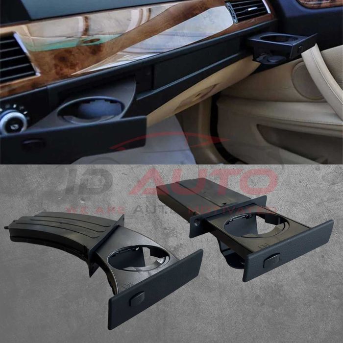 Поставка за чаши Bmw e60, e61, черна, cupholder, бмв е60 е61