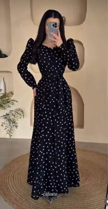 Платье в горошек новое, 48р