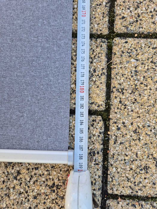Rulou textil retractabil gri 60 x 190 cm – rulota / autorulota / geam