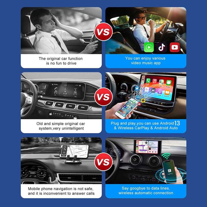 Adaptor USB Carplay Android Auto AI Box Wireless YouTube Netflix