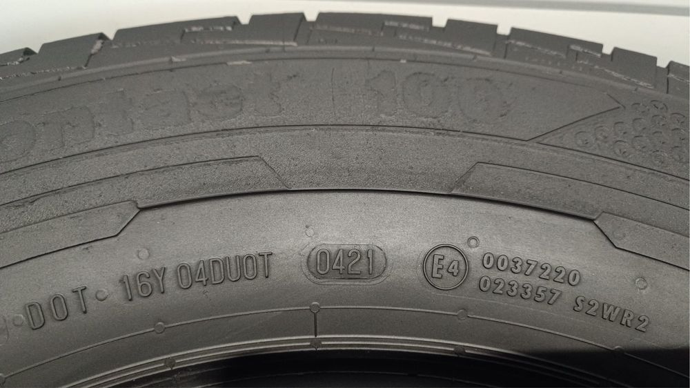 6бр гуми 225/75/R16c/continental contivancontact100/dot0421г/6.5мм
