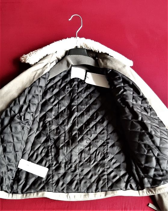 Дамско яке естествена кожа Mango