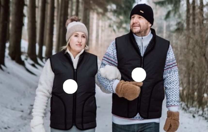 Vestă unisex matlasată cu interior din lana