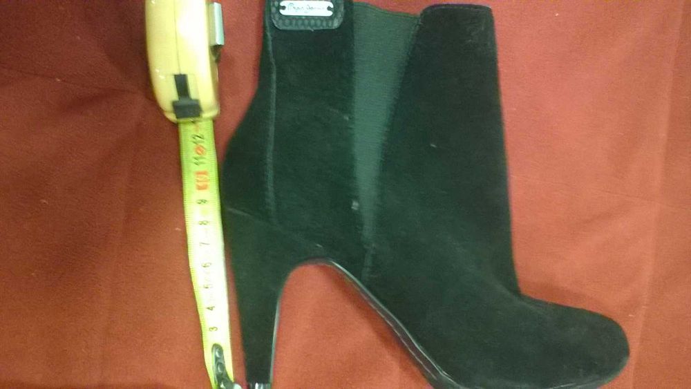 Ghete dama PEPE JEANS LONDON piele intoarsa, negre, marimea 36,